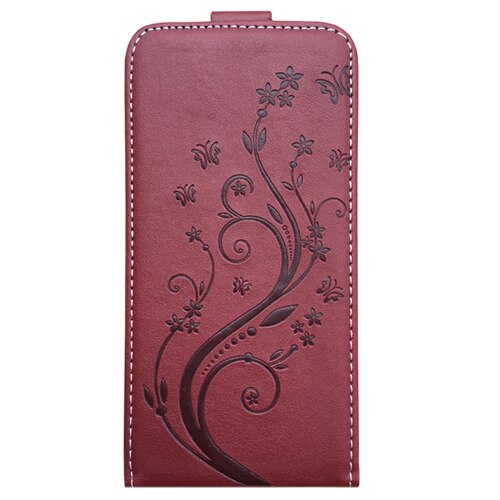 Cartoon Patroon Flip Leather Case Voor ASUS ZenFone Gaan ZB452KG ZB450KL ZB452 452 KG 452 Reliëf flip telefoon cover TPU case: flower winered