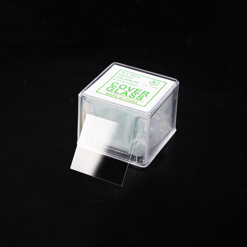 100pcs 7101 Microscope Slides + 100pcs 18x18mm Square Coverslips Cover Glass for Preparation Specimen for Biological Microscope