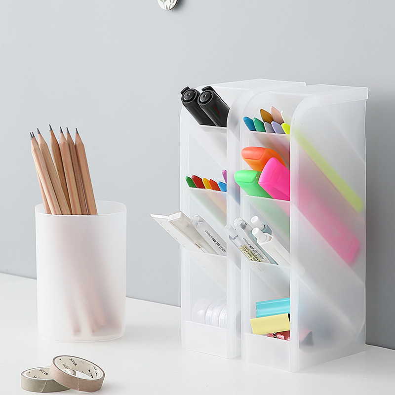 Kawaii Schreibtisch-Schule Büro Briefpapier liefert Lagerung ästhetischen Schreibtisch Veranstalter Zubehör schräGen Stift Halfter machen-hoch Gestell