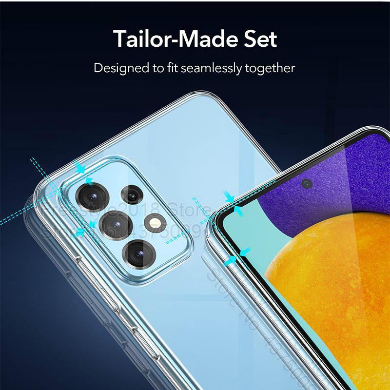 Slim Soft Silicone Case For Samsung Galaxy A52 A526B A5260 A72 A725F A42 A32 A12 A02S A51 A71 Clear TPU Transparent Cover