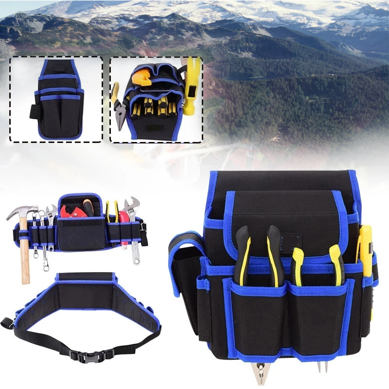Multi-function Waist Pack Repair Tool Storage Bag Oxford Cloth Hardware Tool Pocket Wrench Pliers Electrician Tool Belt Bag