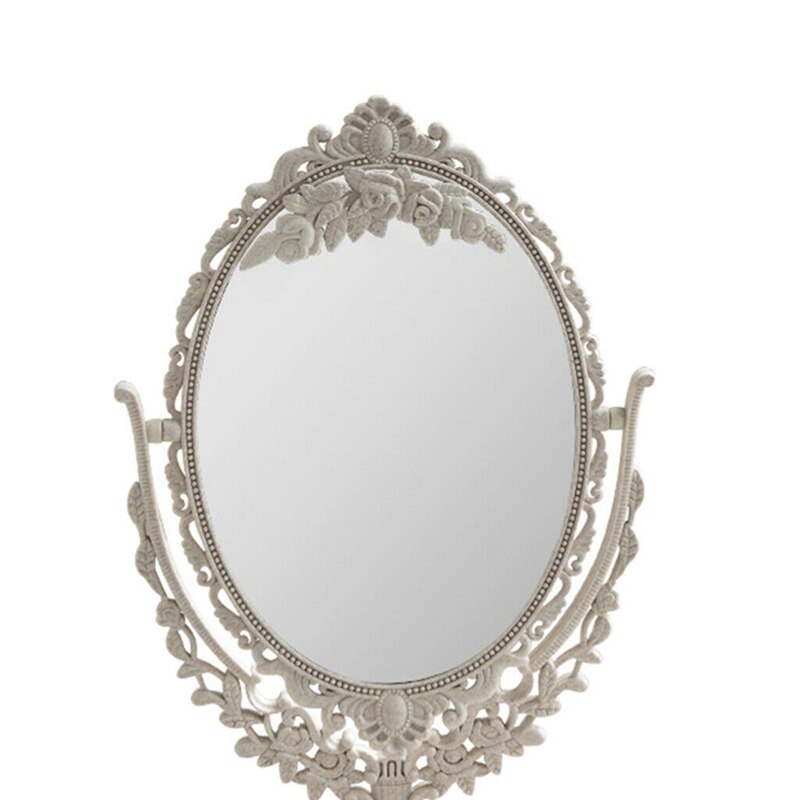 Desktop Mirror Vanity 360° Swivel Cosmetic Makeup Mirror with Stand Mirror