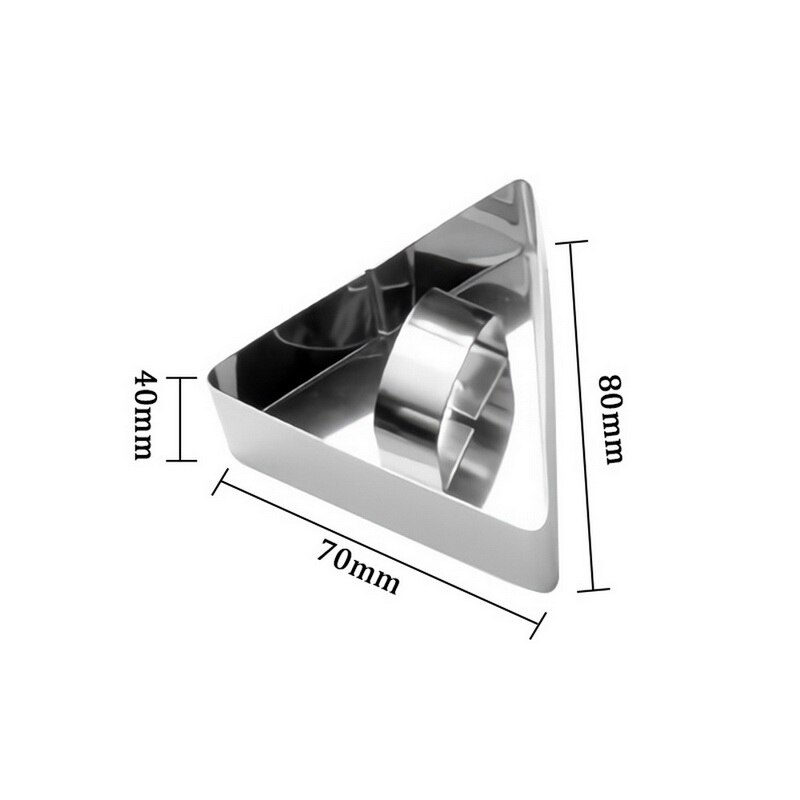 Nowe formy robić sałatek naczynie robić zapiekania Diy narzędzia robić pieczenia foremka na babeczki sałatka deser umierać pierścionek mus ciasto ser narzędzie ze stali nierdzewnej: Triangle