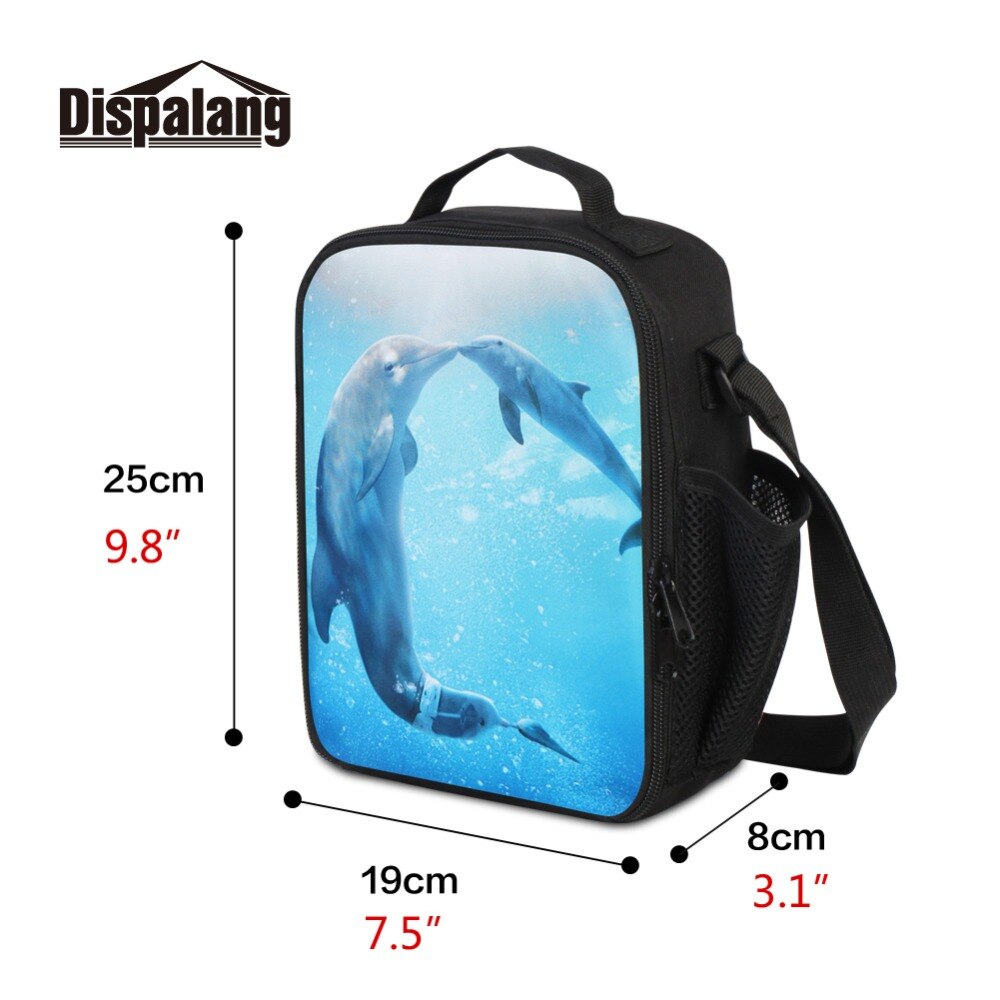 Dispalang Portable Lunch Pouch Insulated Hedgehog Word Thermal Girl Cooler Box Storage Bags for Kid Container Food Picnic Packet