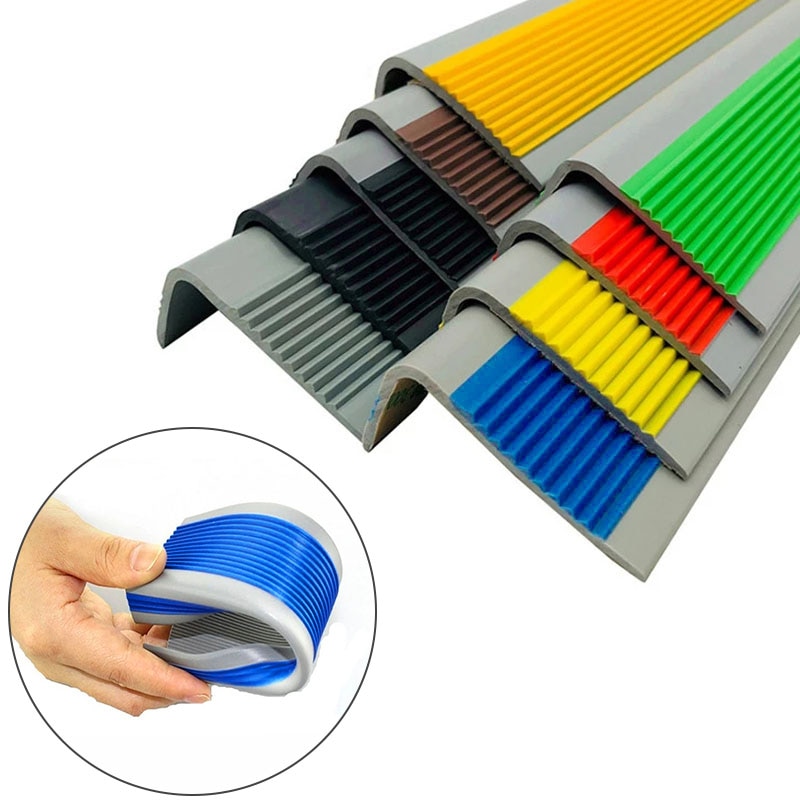 100CM Non-Slip Stairs Tape PVC Anti-Slip Strip Self-Adhesive Floor Corner Sticker Step Edge Guard Strip for Stair Decor Supplies