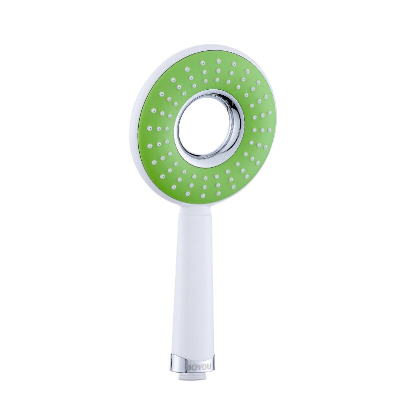 Langyo Chrome Douchekop Badkamer Abs Plastic Douche Kraan Mode Grijs Regendouche Nozzle Met Douche Hand: Green Shower Hand