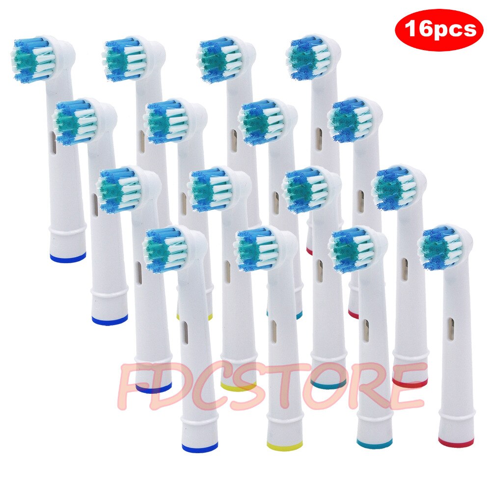 16 stks Opzetborstels Voor Oral-B Elektrische Tandenborstel Advance Power/Pro Gezondheid/Triumph/3D Excel/Vitaliteit Precisie Schoon