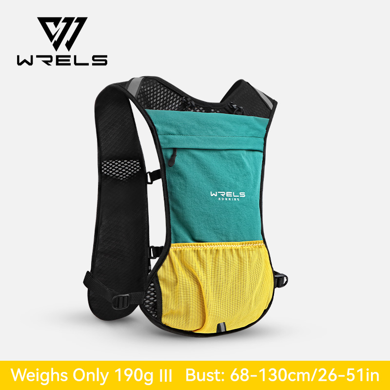 WRELS Hydrations-Rucksack mit Wasserblase, Trinkweste für Männer und Frauen, für Marathon-, Trailrunning, Radfahren und Wandern: grüNe farbe