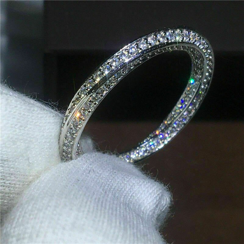 Simple Micro Pave Crystal Wave Ring Geometric finger Ring For Women Wedding Engagement Luxury Jewelry Anti Allergy: 8