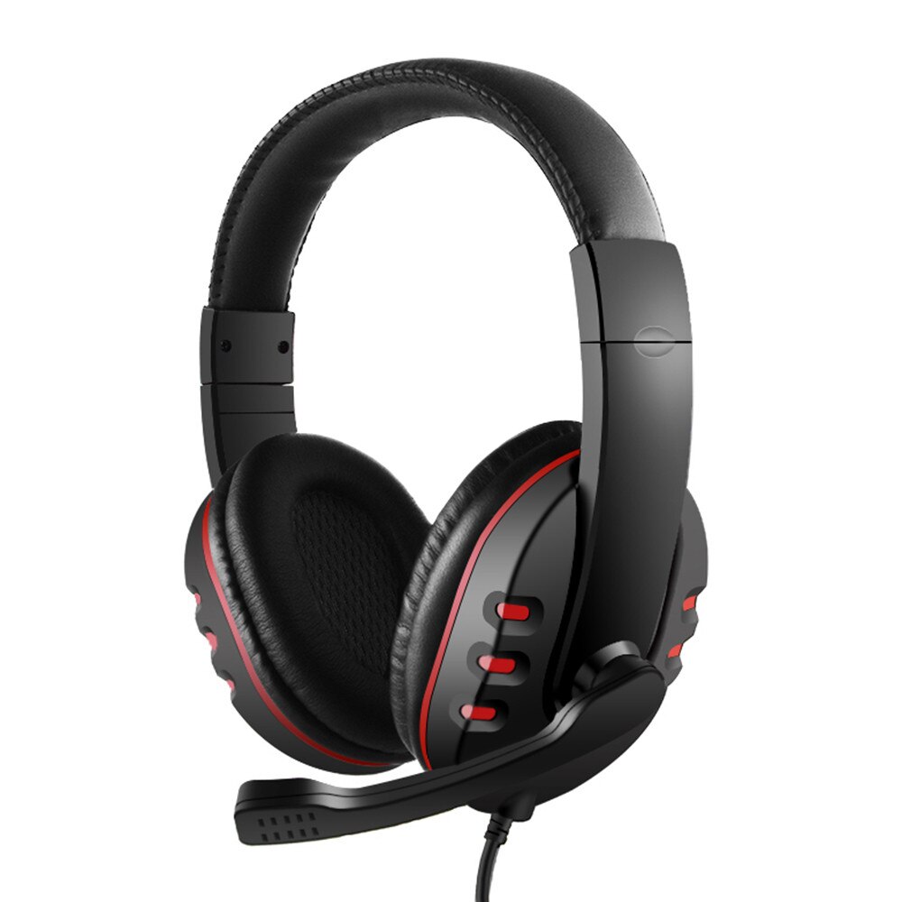 Goede Op Ear Headset Gamer Stereo Deep Bass Gaming Hoofdtelefoon Oortelefoon Met Microfoon Voor Computer Pc Laptop Notebook: Red color