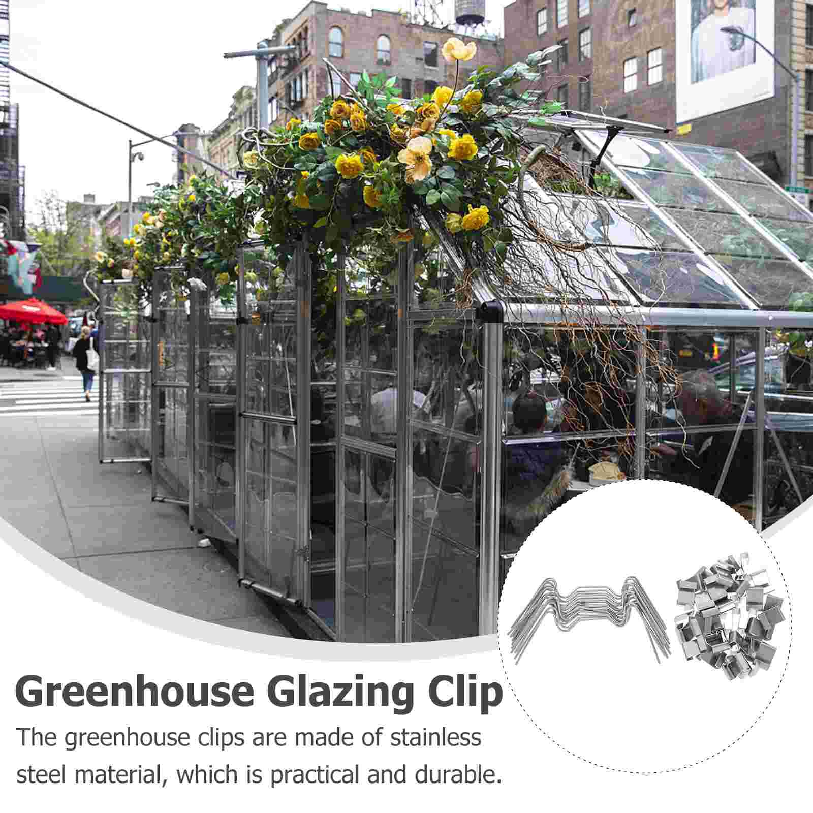 100pcs Greenhouse Glazing Z Overlap Clip Glazing Z Overlap Clip Glass Pane Clip