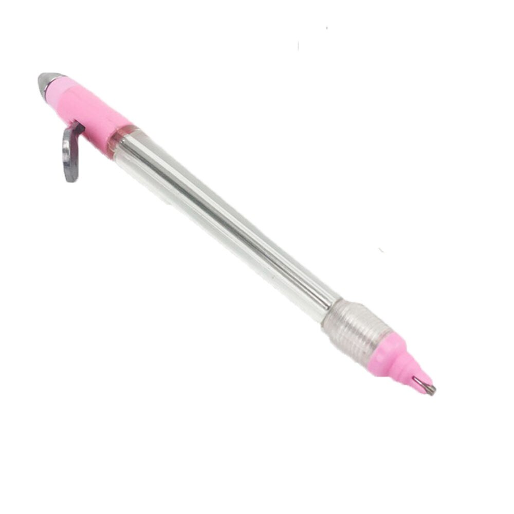Herramienta de pintura de diamante acrílico, taladro de doble cabeza, accesorios de bordado, taladro de punto multifunción, pluma artística de uñas: Gris oscuro