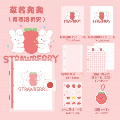 Japanese Stationery Mini Portable 3 Hole Binder Diary Notebook Cute Small Pocket Journal Notebook Grid Color Pages Planner