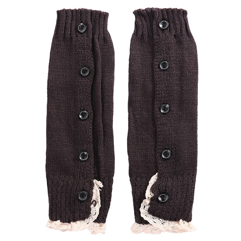 kleinkind Kleinkind Mädchen Gestrickte Beinlinge häkeln Spitze Geschmack trimmen Aufladungs-stulpen Toppers Winter Warme Socken Prinzessin Neue: dunkel Grau