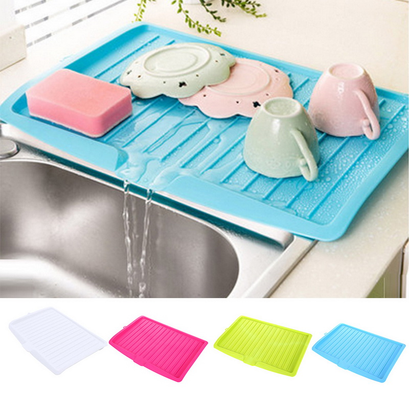 Plastic Dish Drainer Tray Large Sink Drying Rack Kitchen Ware Cutlery Drip Plate Sink Kitchen Worktop Storage Rack Organizer