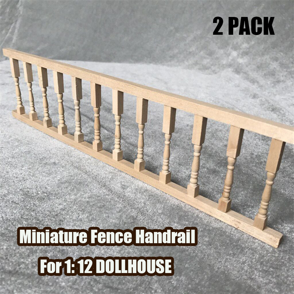 2 pakke miniature hegn gelænder 1:12 mini dukkehus scene model simulering sødt hus mini hegn dukkehus tilbehør #g4