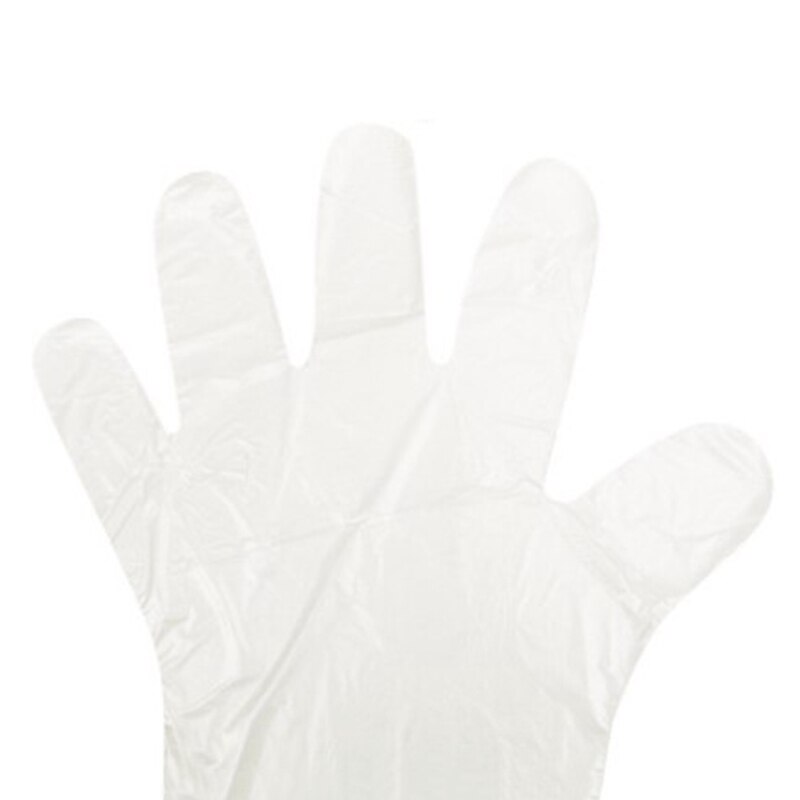 Verdikte transparante 100 stuks keukenaccessoires koken milieuvriendelijk voor voedselreiniging plastic wegwerphandschoenen