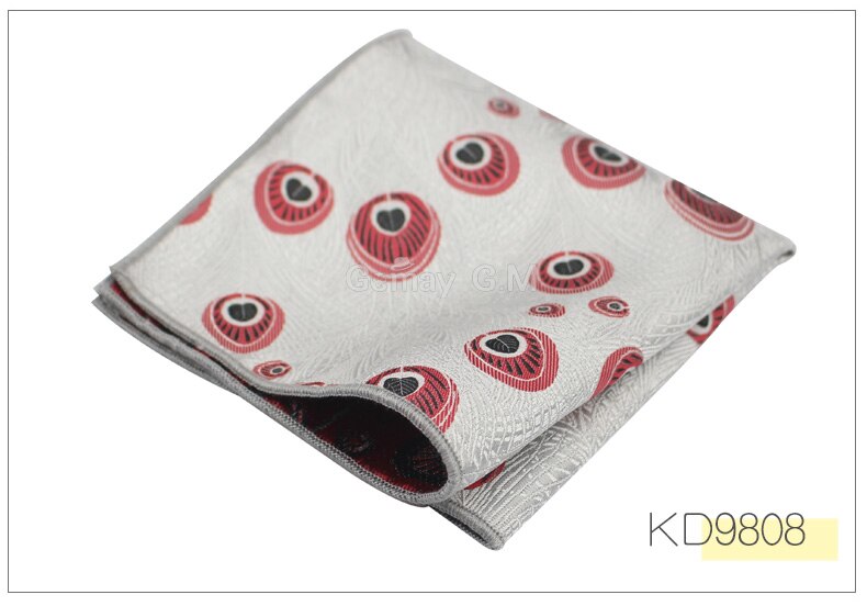 Heren pochet multicolor bruidegom zakdoek jacquard geweven zakdoek merk klassieke bruiloft: Kd9808