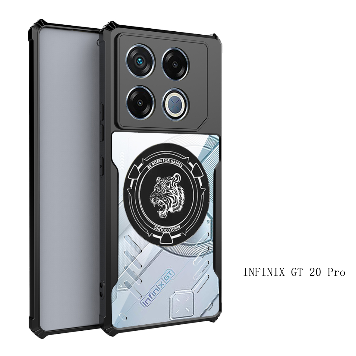 Para infinix GT 30 Pro funda grafeno disipación de calor protectora anticaídas Esports para infinix GT 20 10 Pro cubierta NO.04: Azul