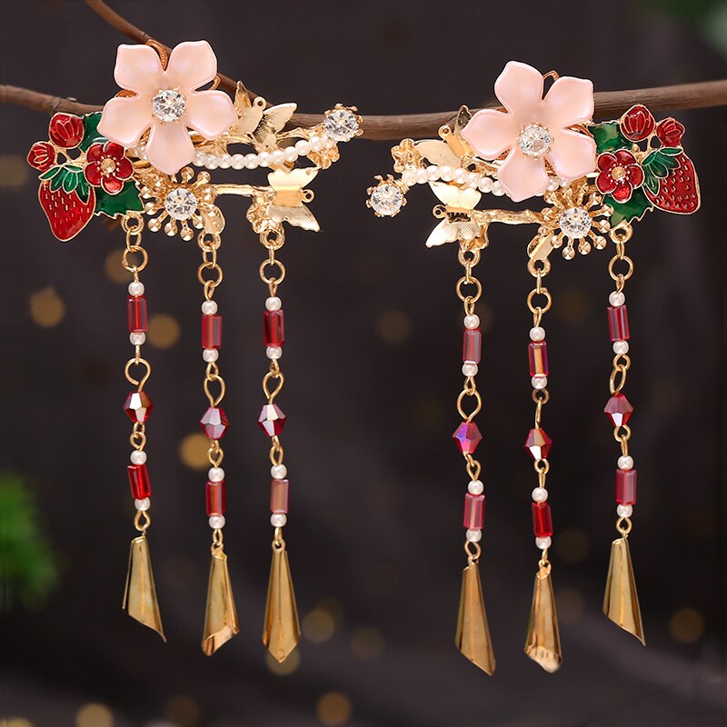 Han Chinese Kleding Accessoires Een Paar Hairclips Fringe Side Clip Haarspeld Antieke Haarspeld Hoofd Accessoires Oude Kostuum: 07