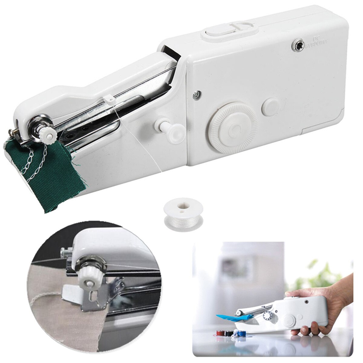 Electric Hand Held Sewing Machine Singer Portable Stitch Sew Quick Stitch Handy Cordless Repairs Mini Clothes Fabric Sewing Tool