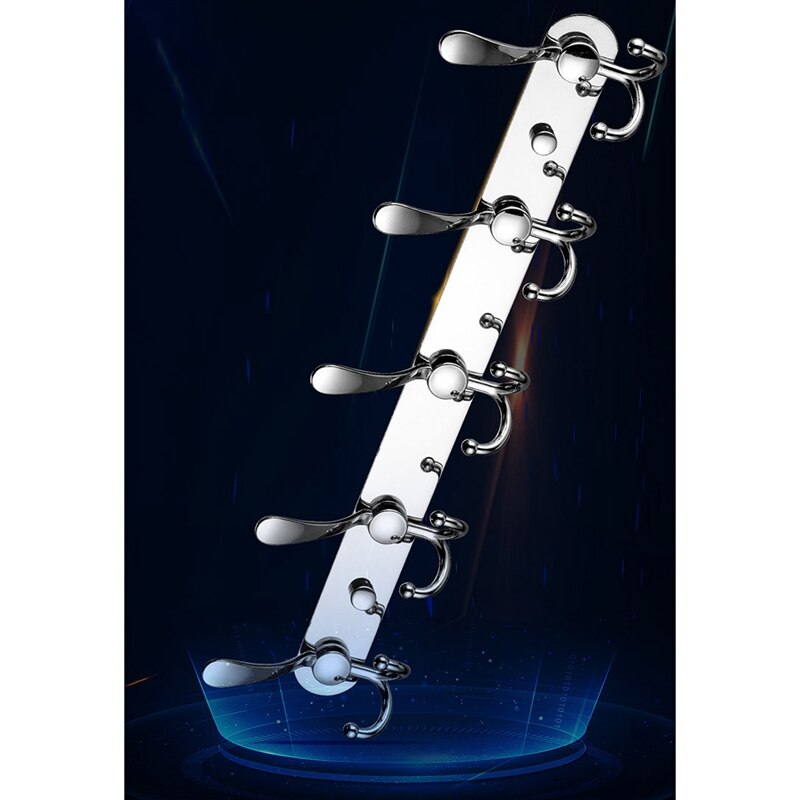 Rvs 5 Haken Wall Mount Kapstok Handdoek Jas Hoed Deur Hanger Rack