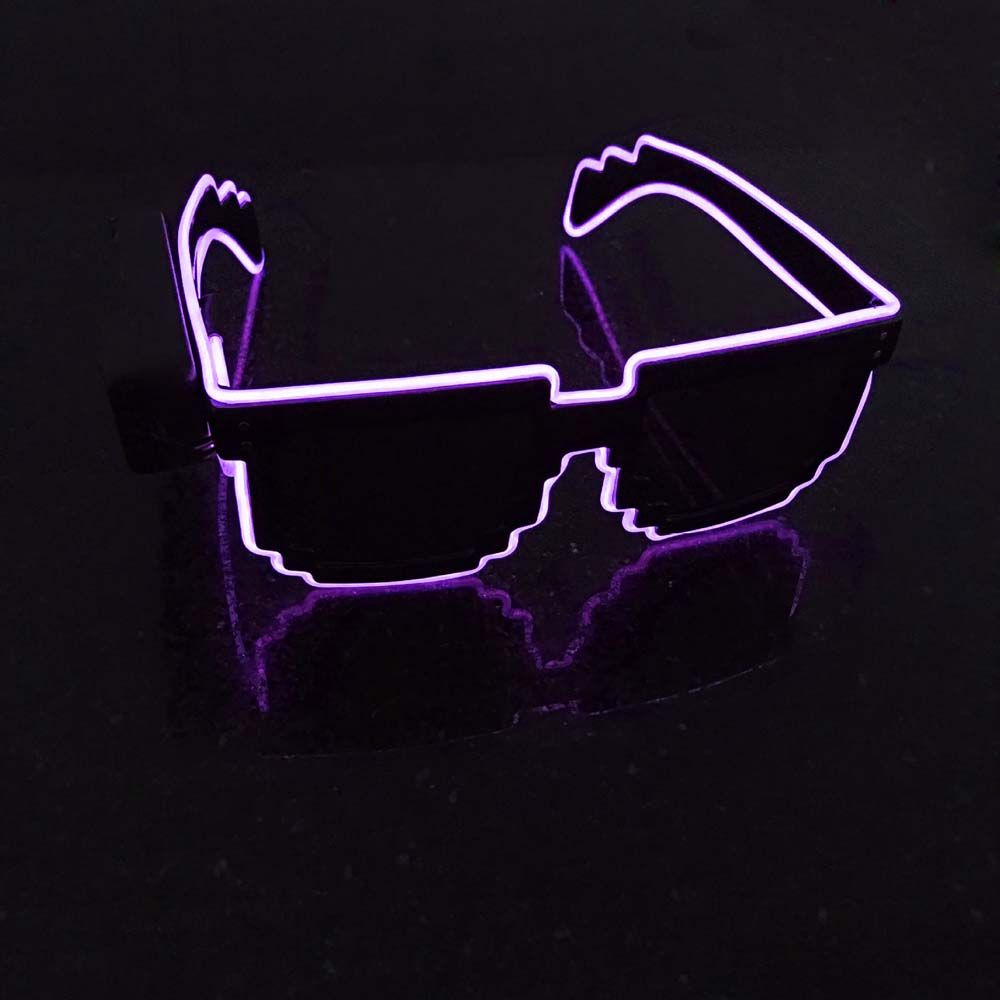 Decorações brilhantes para cosplay, adereços para festa, óculos com luz led piscante, óculos luminosos de led, óculos de sol brilhantes, óculos de mosaico