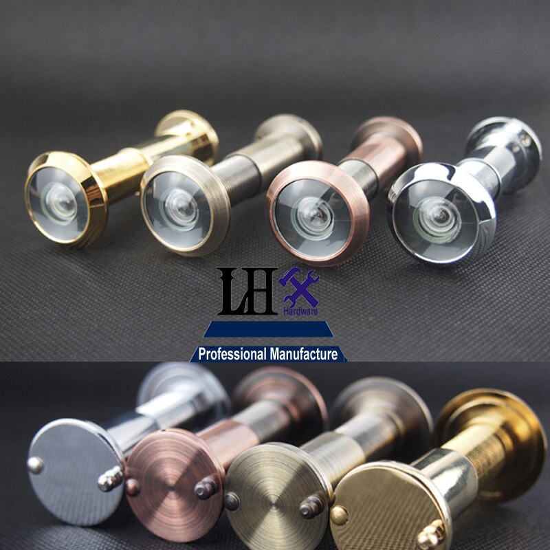 XY161 Brass Door Viewer Peep Hole 200 Degree for Home Security Women Baby Safety 4 Color Spyhole 35-54mm Thickness Door a
