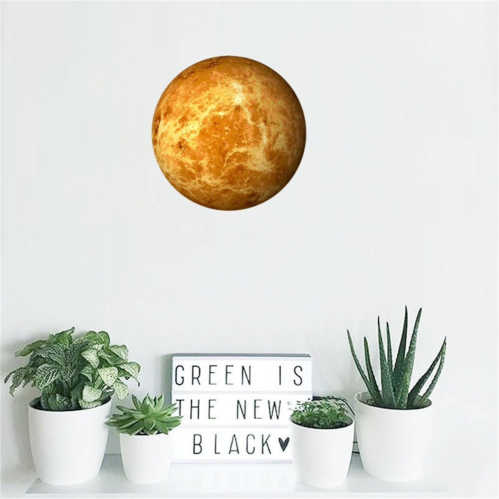 3D Planeten Fluoreszierende Zauberstab Aufkleber Abnehmbare glühen in das dunkel Aufkleber Erde Globus Dekorative Tapete: D