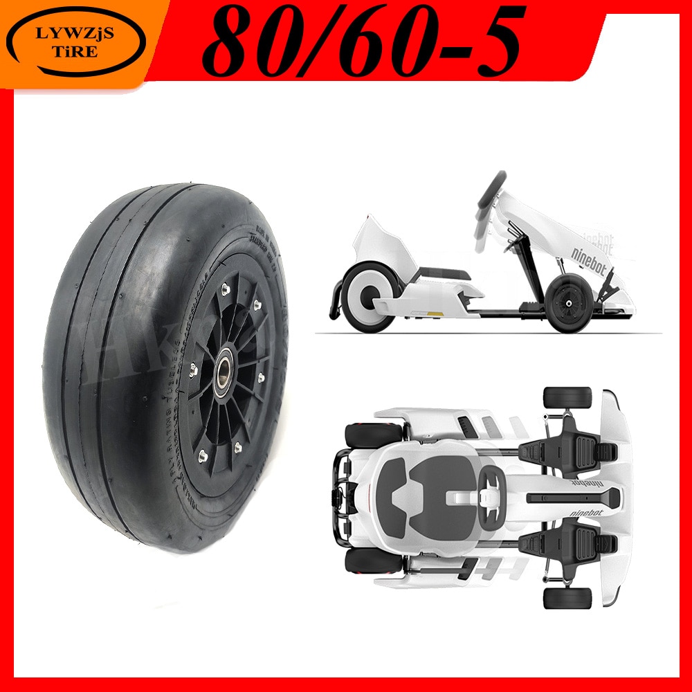Para Ninebot Mini Pro Karting rueda delantera 80/60-5 neumático sin cámara eléctrico de rueda de Kart