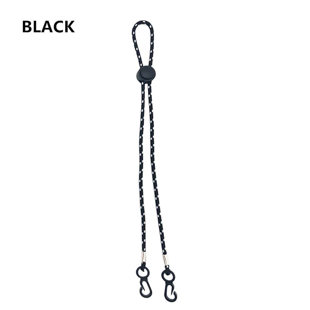 Mask Clip Adjustable Buckle Face Mask Lanyard Handy&Convenient Handy Safety Mask Holder Rest&Ear Rope Perfect For All Most: BK