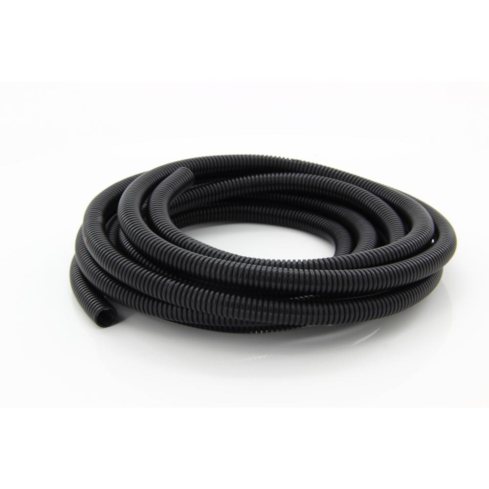 Black 10mm Inner Dia AD13 Flexible Corrugated Tube 1~22m Long Polypropylene（PP) Cable Tubing Conduit Pipe Tubing Hose 1pcs