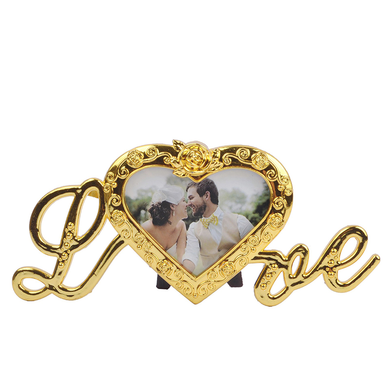 Valentine's Day LOVE Base Gold foil rose Photo Frame Base 24K Gold Decoration Flower Frame Base Exquisite Home Decor: with love framed gol