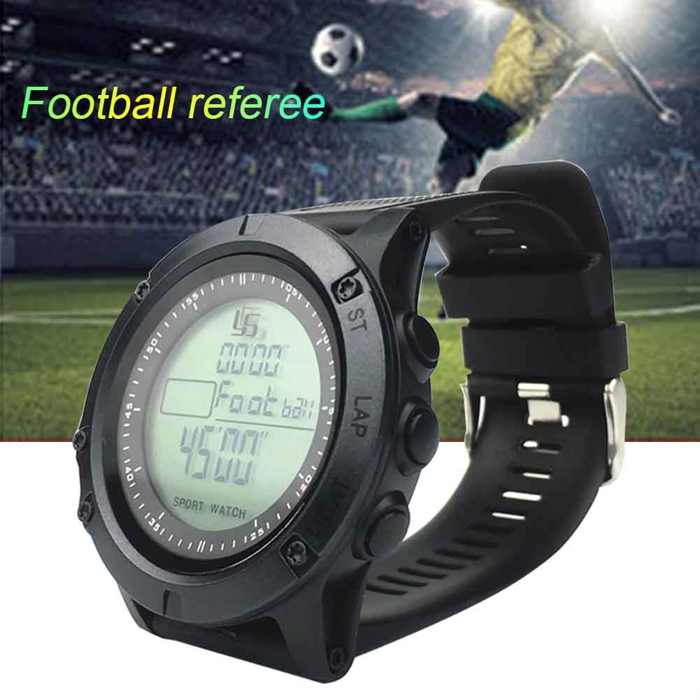 Multifunktionale Armbanduhr Digital Anzeige FußBall Stoppuhr 3 Reihe Metronom Für Sport Schiedsrichter Timer Nacht Licht Tragbare