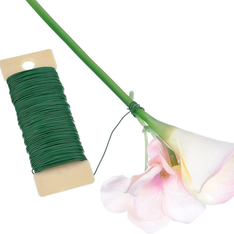 Juego de Herramientas para arreglos florales, cinta Floral, envoltura de tallo verde, alambre Floral para envolver tallo de ramo, floristería