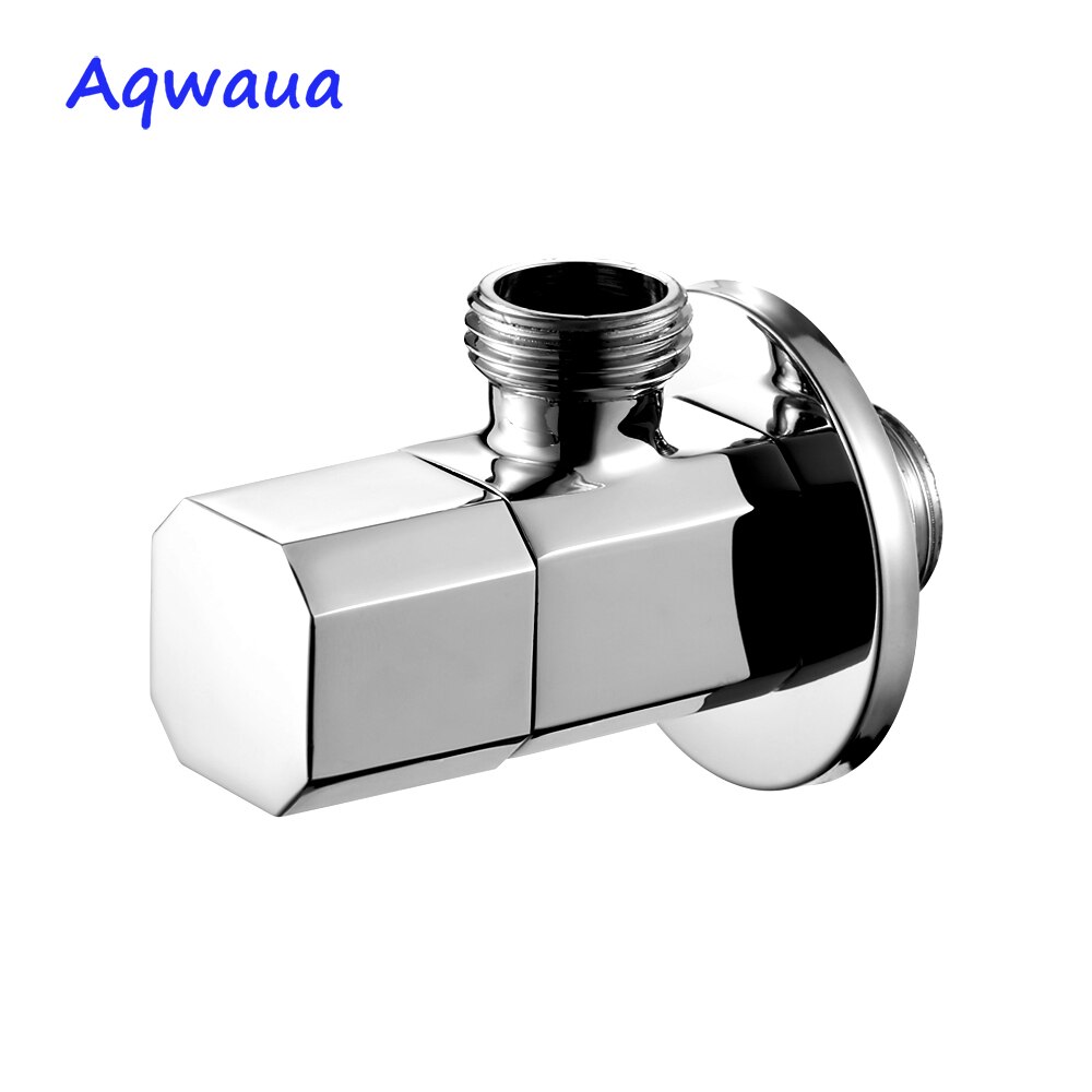 Aqwaua Water Valve Kraan Hoekstopkraan Messing Omstelling G1/2 "Wc Hoekstopkraan Douchekop Connector Massief Messing chrome Plated