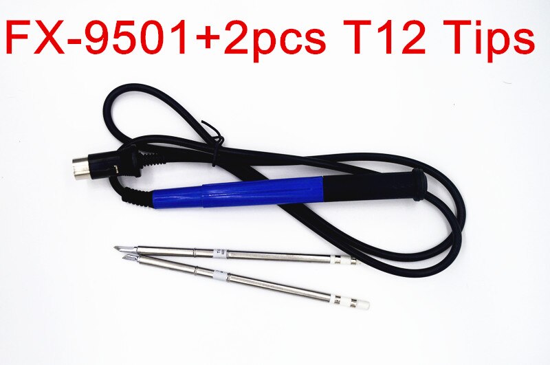 NOVFIX 2pcs T12 Tips with 9501 Handle For Hakko FX951 950 Soldering Station Electric Welding tools soldering