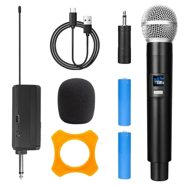 2.4G Wireless Microphone Karaoke Handheld Microphone Rechargeable Microphone Multi-Microphone Kits For Live Party Show Meeting: GRAY