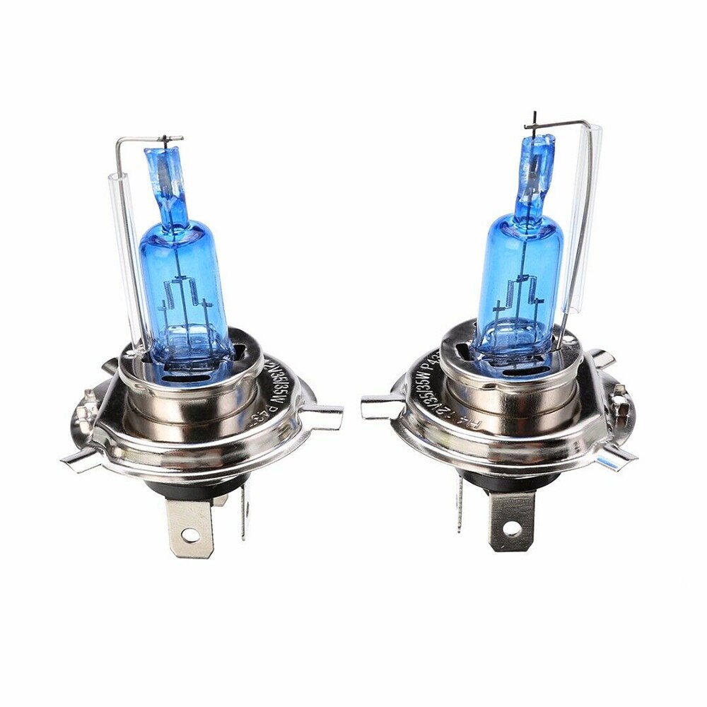 2x Motorrad Halogen Glühbirne H4 Auto Scheinwerfer 12V Xenon HID 35W Auto Beleuchtung Motorrad Montage Lampe Abendessen weiß 6000K