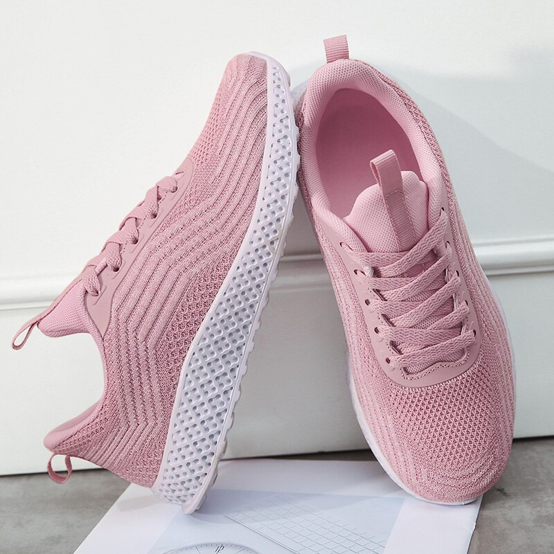 Chaussures de Tennis légères et antidérapantes pour femmes, baskets plates à lacets et à bretelles croisées rondes, de gymnastique, d&#39;extérieur, d&#39;automne
