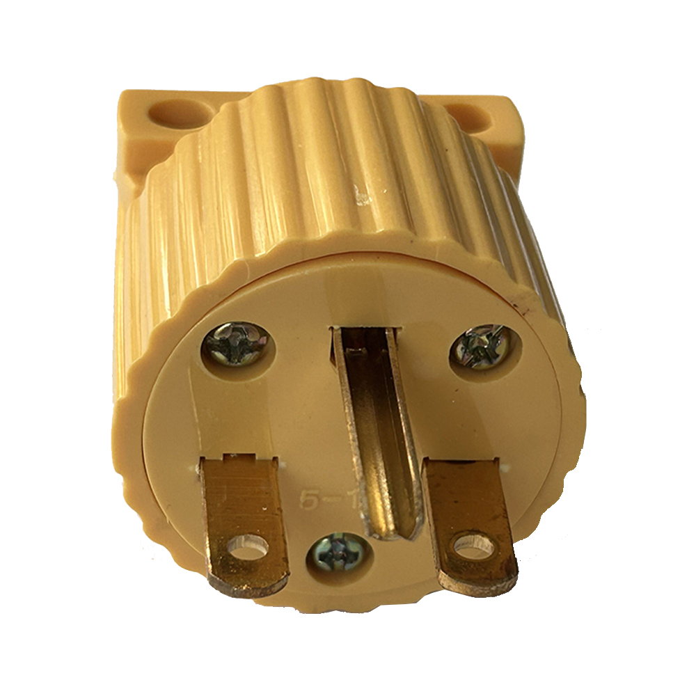 Gul svart amerikansk 15a nema 5-15p 6-15p amerikansk industri ledningskontakt avtagbar montering inbyggd nätsladd kontakt 125v: Brun