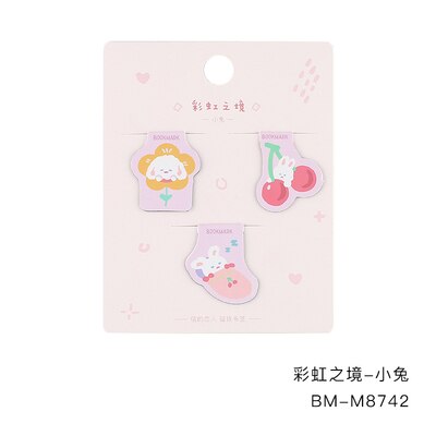 3 stks/set Vintange Magneet Bladwijzer Kawaii Bookmark Goud Verijdeld Boek Markers Kawaii Boek Marks Briefpapier voor Meisjes: 1