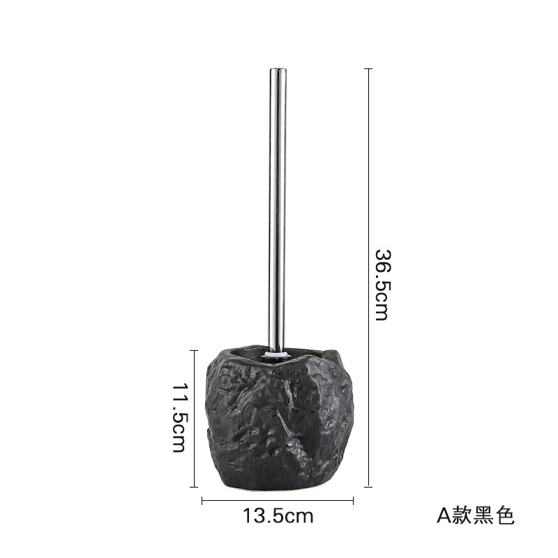 Gratuit poinçonnage brosse wc rétro pierre brosse wc set de support de nettoyage de salle de bain en céramique brosse de bain à long manche ZP72916: E