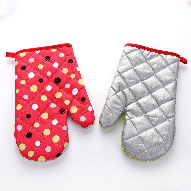 Guantes de algodón para horno, manoplas aislantes para hornear, barbacoa, microondas, cocina, almohadillas, herramienta de cocina