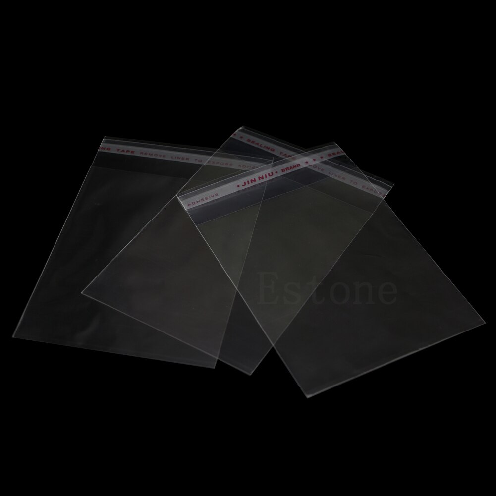 100 Stks/partij Opp Zelfklevende Plastic Zak Clear Sieraden Verpakking 8 Cm X 12 Cm 3.1 "X 4.7"