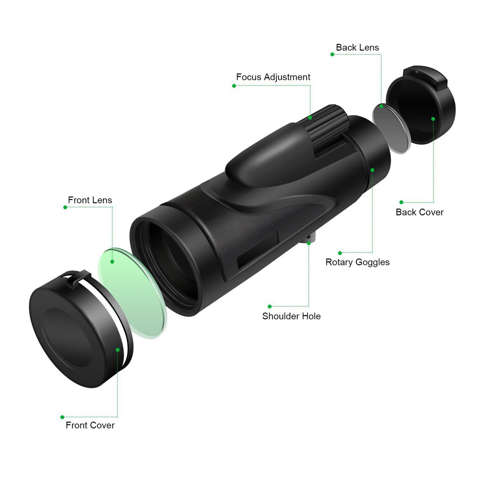 40x60 Low Light Night Vision Monocular High-definition High Magnification Telescope + Adjustable Tripod + Phone Holder