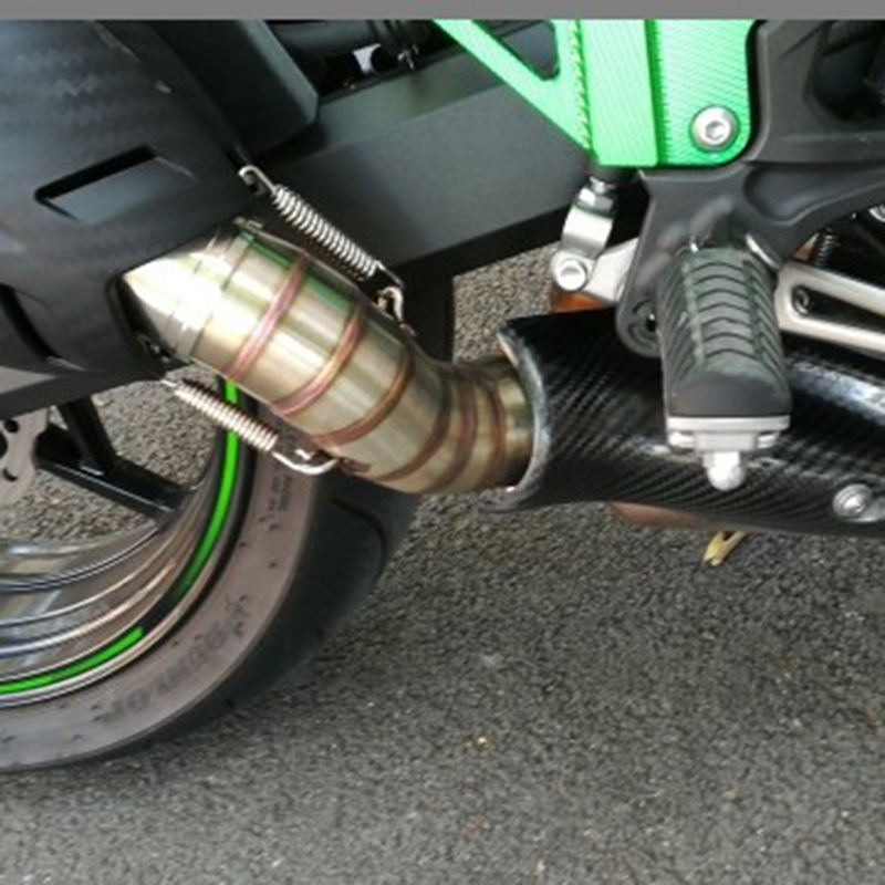 Motorcycle Motorbike Middle Exhaust Middle Mid Link Pipe Connector for Kawasaki Z900 Without Exhaust Muffler