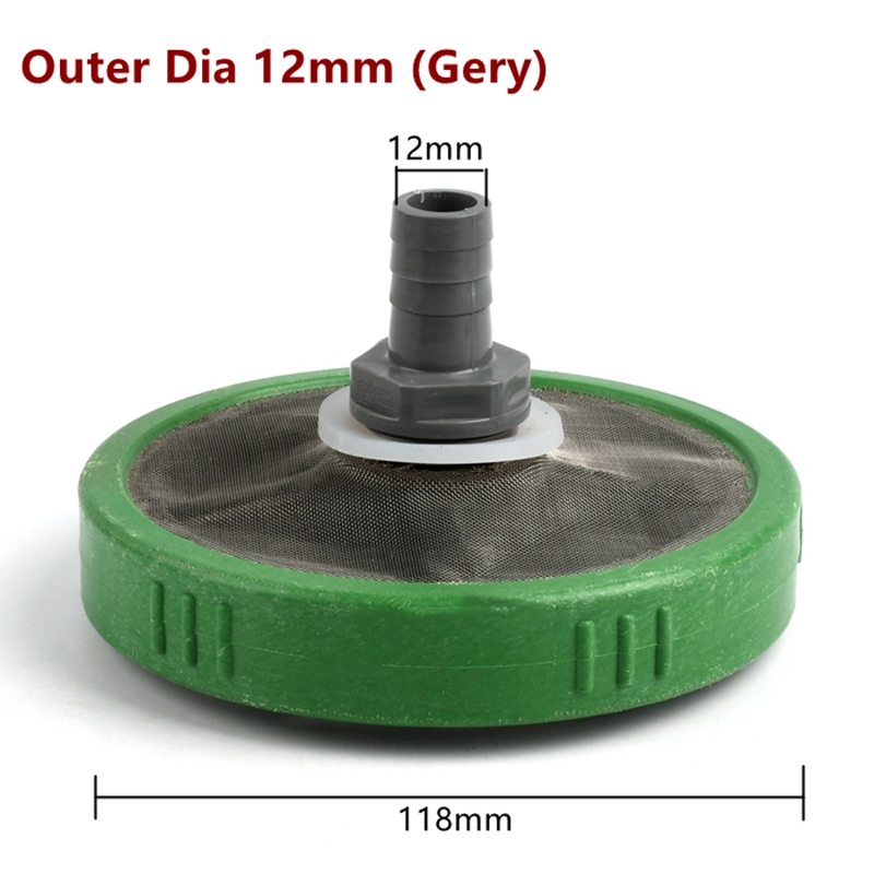 Filtre de tuyau Wildoda pour l'd'argile du jardin, pompe de pulvérisation Pound, filtre à mailles précieuses pour le filtrage du poisson, raccord de tube d'eau domestique, 1PC, OD 12mm, 16mm: Marron