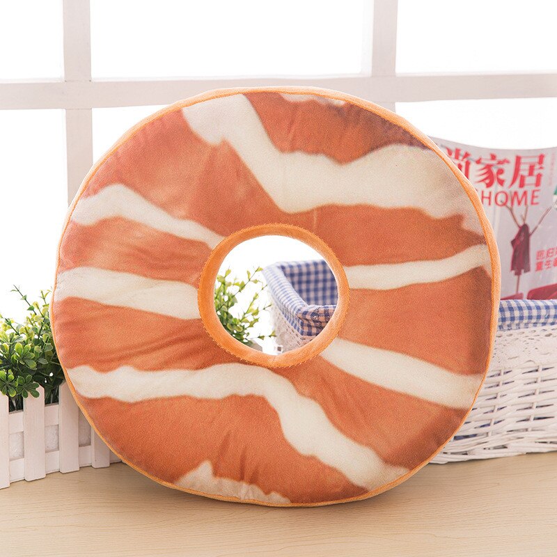 Coussin éponge à donuts 3D 40 cm | Rond et doux, coussin de siège de chaise en peluche, pour maison bureau voiture, oreiller décoratif, jouet: 9