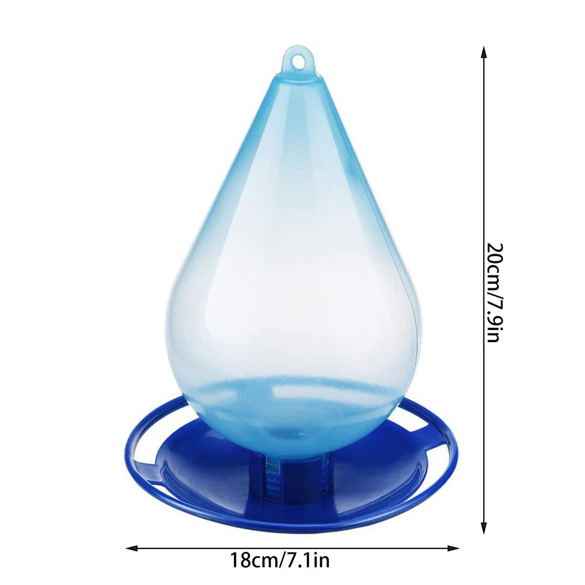 Wild Bird Hanging Water Feeders Water Droplet Shaped Bird Waterer Automatic Feeding Tool with Hook Outdoor Garden Decor